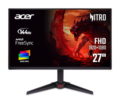ACER Monitor Nitro VG27FX UM.HV0EE.601 / 27", 1920 x 1080, IPS, 144 Hz, HDMI, DP, crna